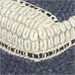 Simpli Home Grady Boho Square Pouf in Blue and Natural Handloom Woven