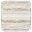 Sommer Boho Square Pouf in Natural Handloom Woven Pattern