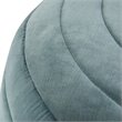 Simpli Home Vivienne Boho Round Pouf in Turquoise Velvet Fabric