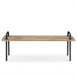 Simpli Home Berkeley Solid Mango Wood Living Room Bench in Natural