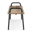 Simpli Home Berkeley Solid Mango Wood Living Room Bench in Natural