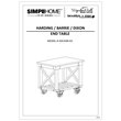 Simpli Home Harding Solid Mango Wood End Table in Distressed Dark Brown