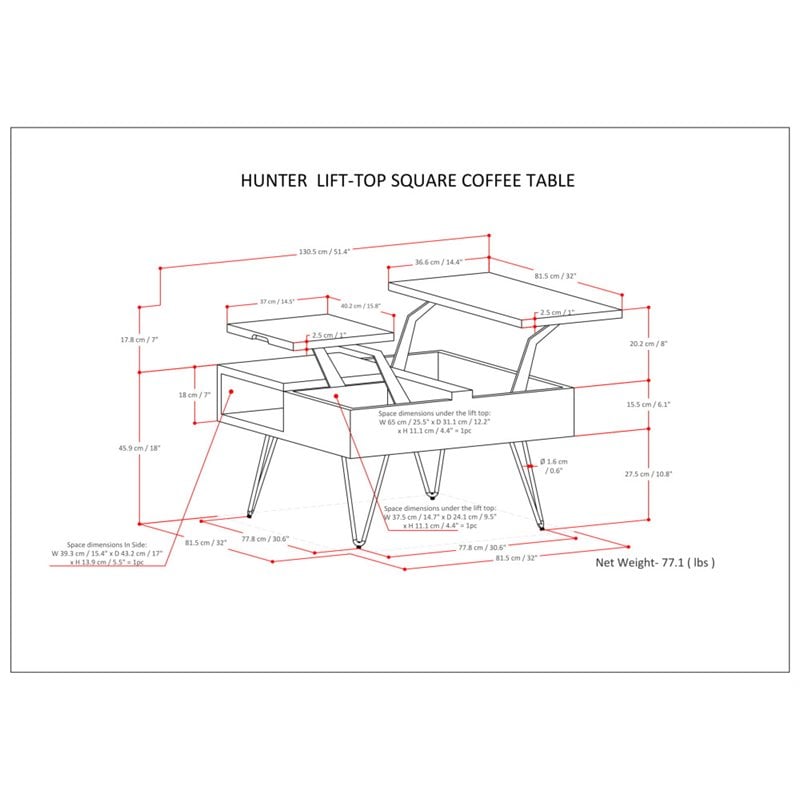 Hunter SOLID WOOD & Metal 32