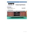 Hunter SOLID MANGO WOOD TV Media Stand in Umber Brown Stain For TVs up to 65 in