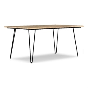 Hunter 66&quot x 40&quot Mango Wood and Metal Rectangle Dining Table in Natural