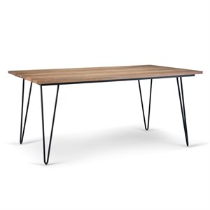 Hunter 66&quot x 40&quot Mango Wood and Metal Rectangle Dining Table in Natural