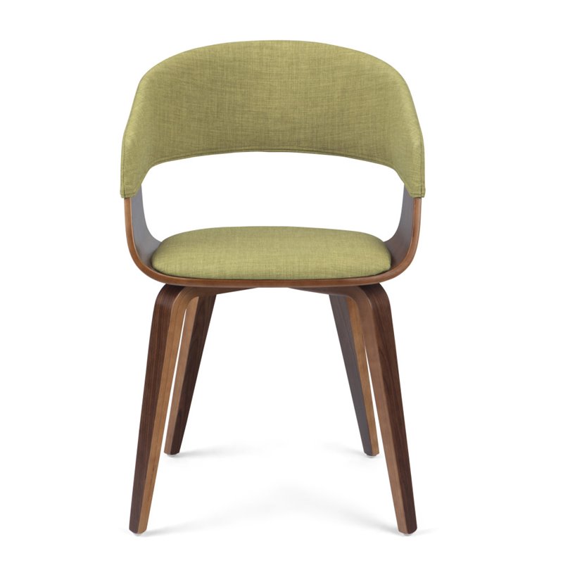 Simpli Home Lowell Solid Wood Dining Chair in Acid Green Linen