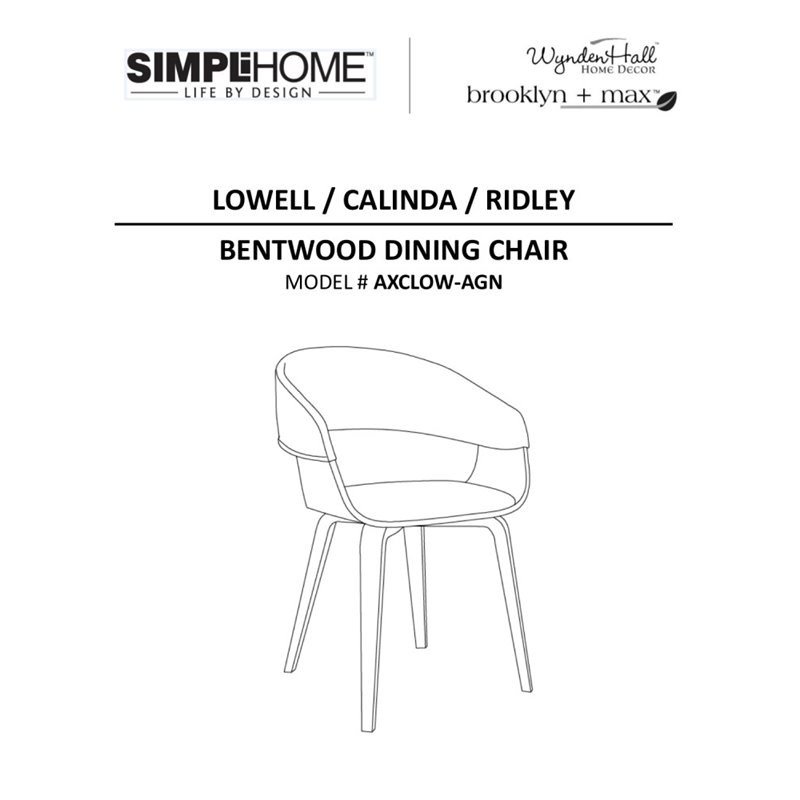 Simpli Home Lowell Solid Wood Dining Chair in Acid Green Linen