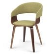 Simpli Home Lowell Solid Wood Dining Chair in Acid Green Linen