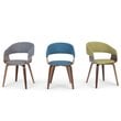 Simpli Home Lowell Contemporary Solid Wood Dining Chair in Blue