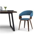 Simpli Home Lowell Contemporary Solid Wood Dining Chair in Blue