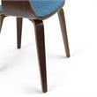 Simpli Home Lowell Contemporary Solid Wood Dining Chair in Blue