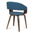 Simpli Home Lowell Contemporary Solid Wood Dining Chair in Blue