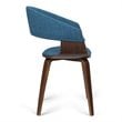 Simpli Home Lowell Contemporary Solid Wood Dining Chair in Blue