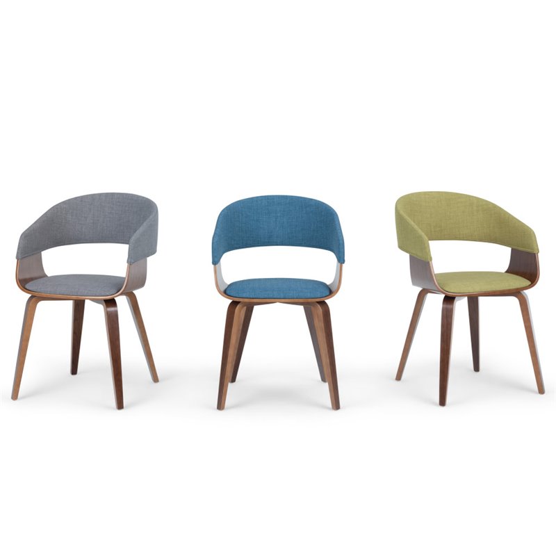 Simpli Home Lowell Solid Wood Dining Chair in Light Gray Linen