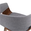 Simpli Home Lowell Solid Wood Dining Chair in Light Gray Linen