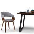 Simpli Home Lowell Solid Wood Dining Chair in Light Gray Linen