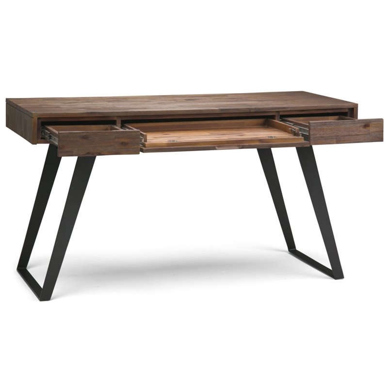 midway solid acacia wood desk