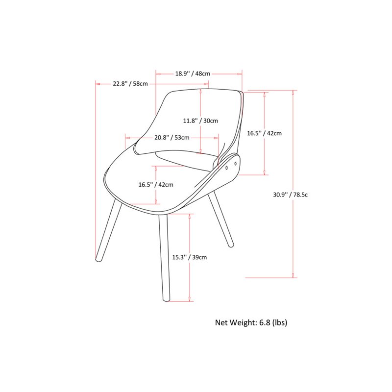 Simpli Home Malden Solid Wood Dining Chair in Acid Green