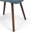 Simpli Home Malden Solid Wood Dining Chair in Denim Blue