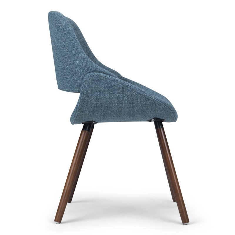 Simpli Home Malden Solid Wood Dining Chair in Denim Blue