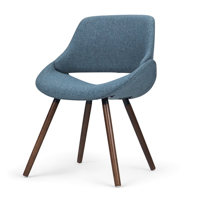Simpli Home Malden Solid Wood Dining Chair in Denim Blue