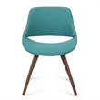 Simpli Home Malden Solid Wood Dining Chair in Turquoise Blue