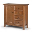 Simpli Home Amherst Solid Wood Storage Cabinet in Light Golden Brown