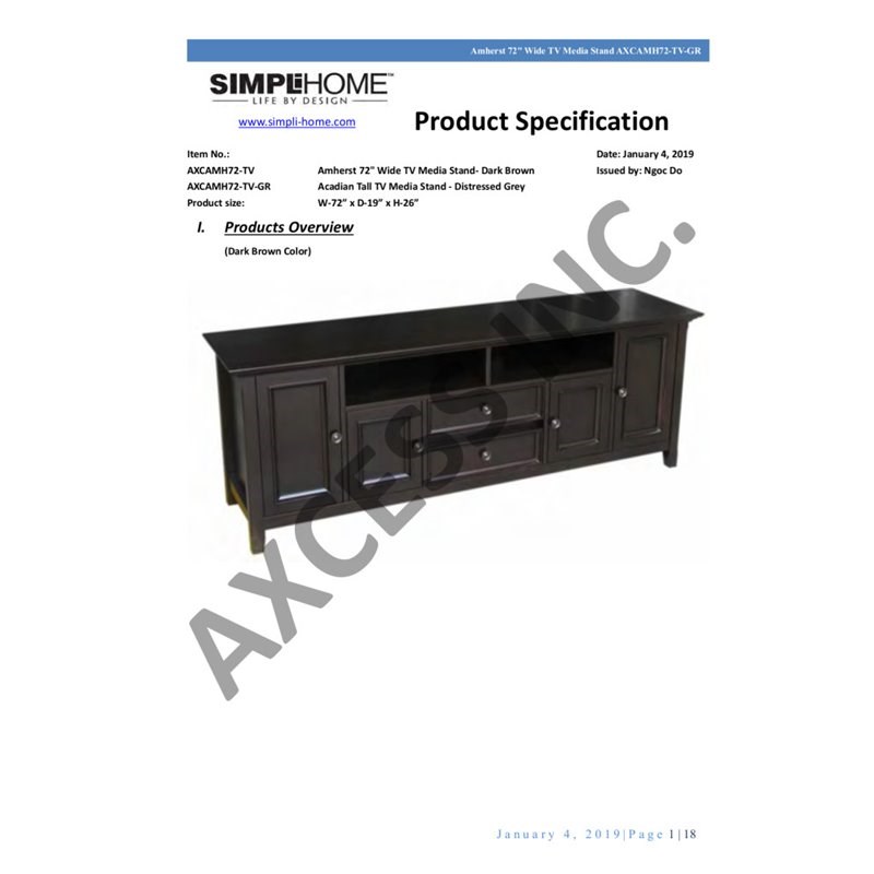 Simpli Home Amherst 72