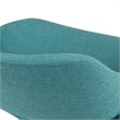 Simpli Home Malden Modern Industrial 7 Pc Dining Set with 6 Upholstered Bentwood Dining Chairs in Turquoise Blue