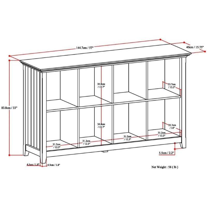 Simpli Home Acadian Wood 57