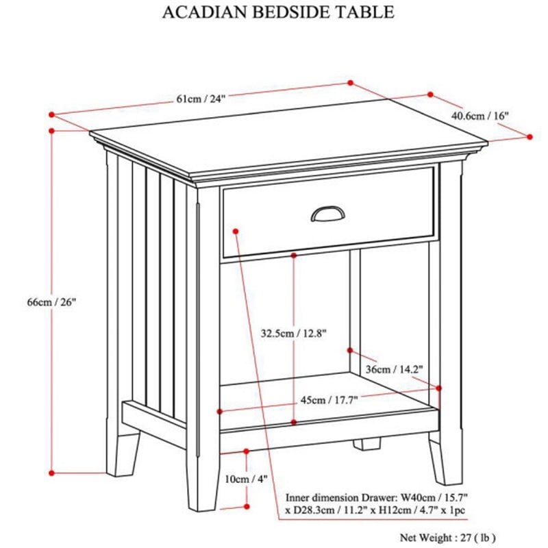 Simpli Home Acadian Wood 24