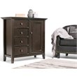 Simpli Home Amherst Solid Wood Medium Storage Cabinet in Hickory Brown