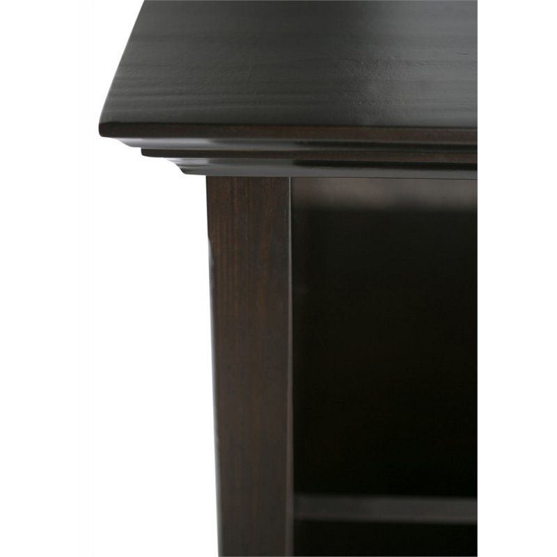 Simpli Home Amherst Wood 8 Multi Size Cube Bookcase in Hickory Brown
