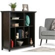 Simpli Home Amherst Wood 8 Multi Size Cube Bookcase in Hickory Brown