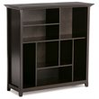 Simpli Home Amherst Wood 8 Multi Size Cube Bookcase in Hickory Brown