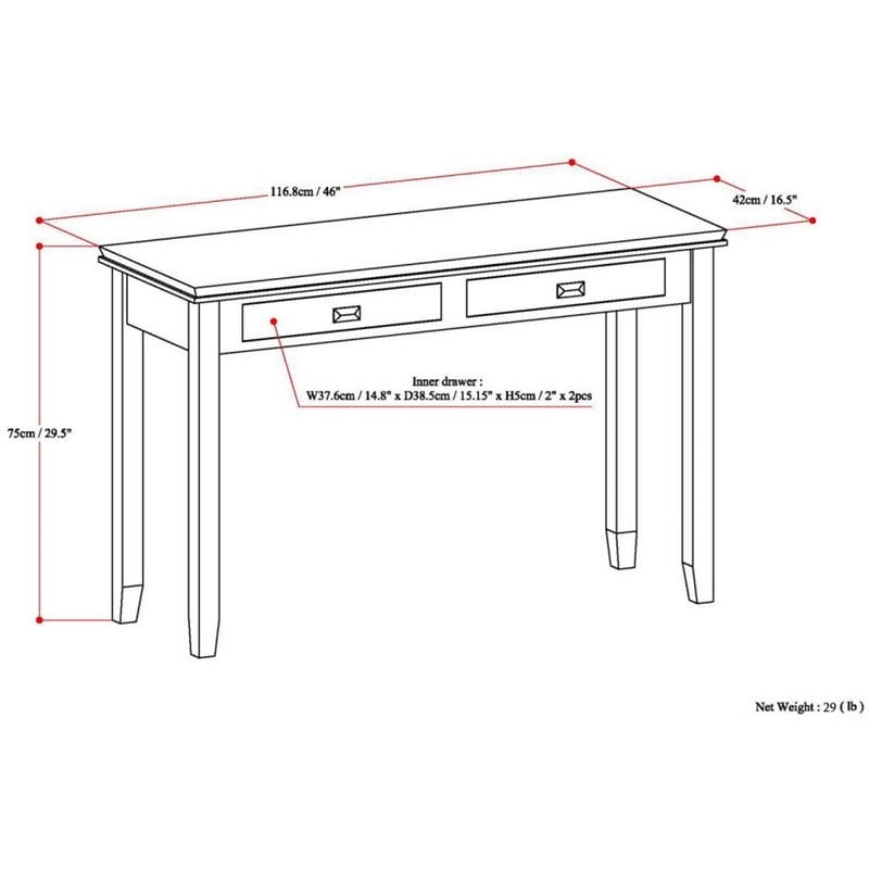 Simpli Home Artisan Wood 46