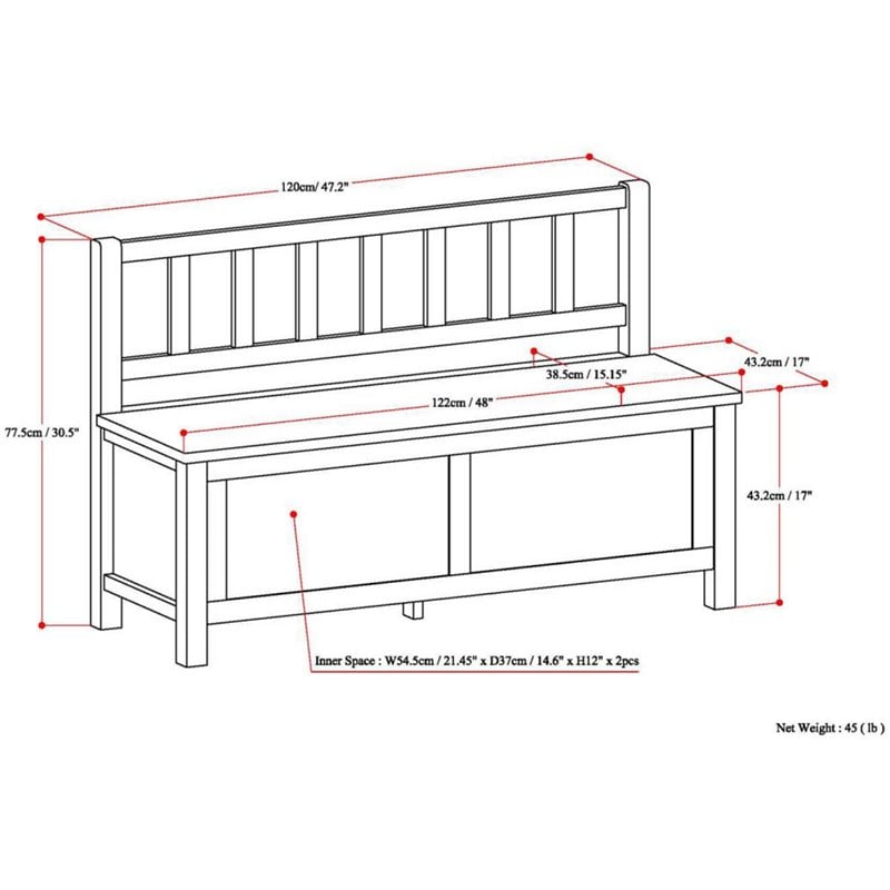 Simpli Home Artisan Solid Wood 47 