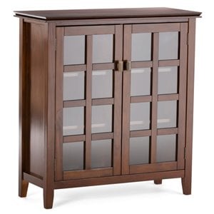 Simpli Home Artisan Wood 38&quot Transitional Medium Cabinet in Russet Brown