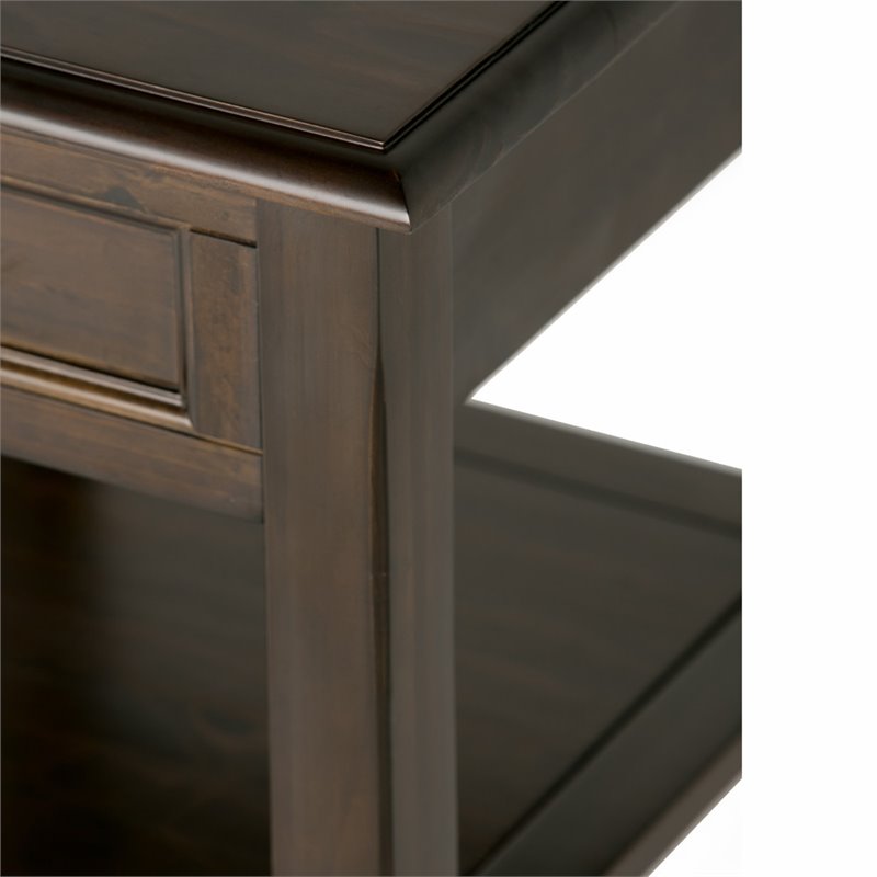 Simpli Home Burlington Solid Wood End Table With Storage Drawer Mahogany Brown Axcrbur03 Mah - Solid Wood End Tables With Storage Simpli Home Burlington Solid Wood End Table With Storage Drawer Mahogany Brown Axcrbur03 Mah - Solid Wood End Tables With Storage