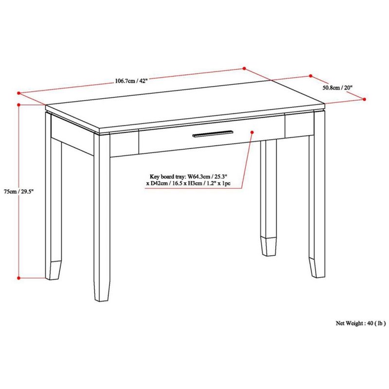 Brown Standard Wooden Study Table