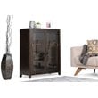 Simpli Home Cosmopolitan Solid Wood Medium Storage Cabinet in Mahogany Brown