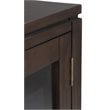 Simpli Home Cosmopolitan Solid Wood Medium Storage Cabinet in Mahogany Brown