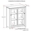 Simpli Home Cosmopolitan Solid Wood Medium Storage Cabinet in Mahogany Brown