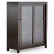 Simpli Home Cosmopolitan Solid Wood Medium Storage Cabinet in Mahogany Brown
