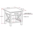 Simpli Home Kitchener Solid Wood End Table with Storage Drawer in Hickory Brown