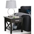 Simpli Home Kitchener Solid Wood End Table with Storage Drawer in Hickory Brown