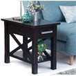 Simpli Home Kitchener Solid Wood Narrow End Table with Drawer in Hickory Brown
