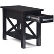 Simpli Home Kitchener Solid Wood Narrow End Table with Drawer in Hickory Brown