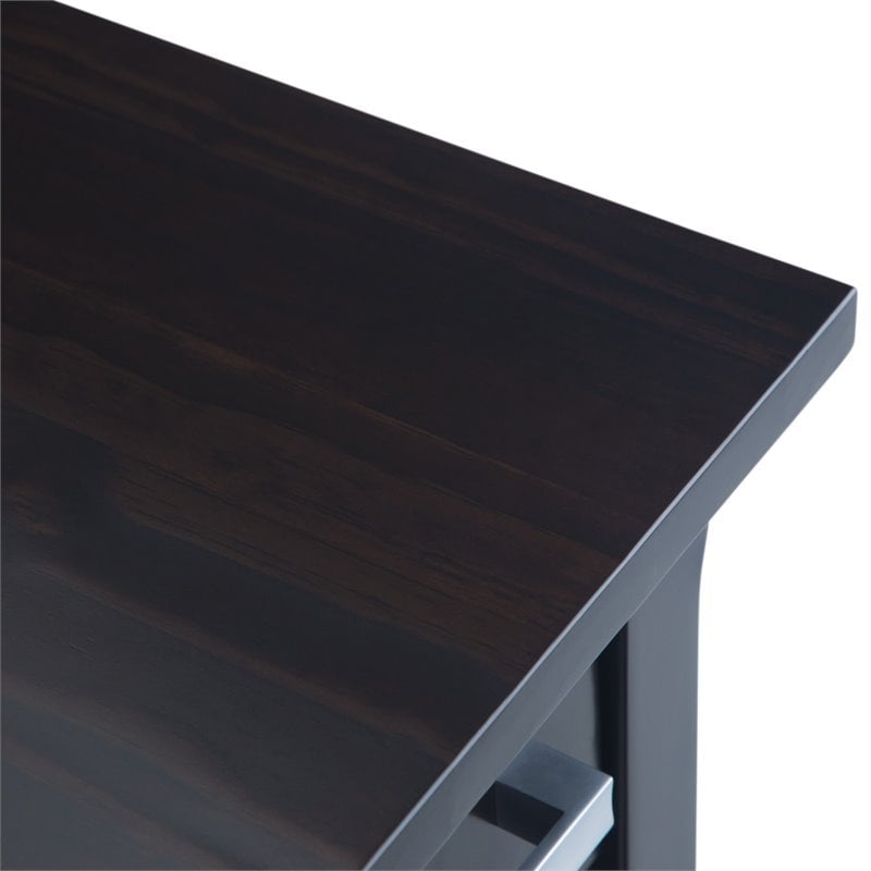Simpli Home Kitchener Solid Wood Narrow End Table with Drawer in Hickory Brown